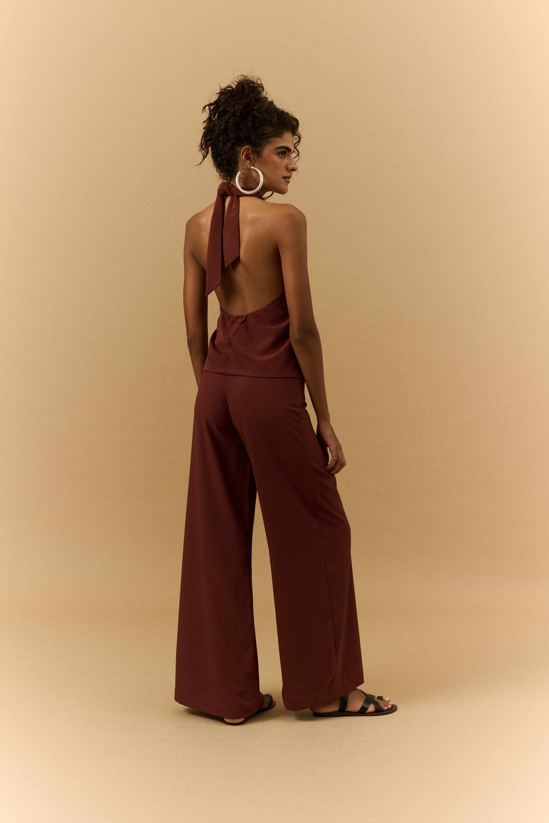 Calça Pantalona Mambo - Marrom - Imagem 5