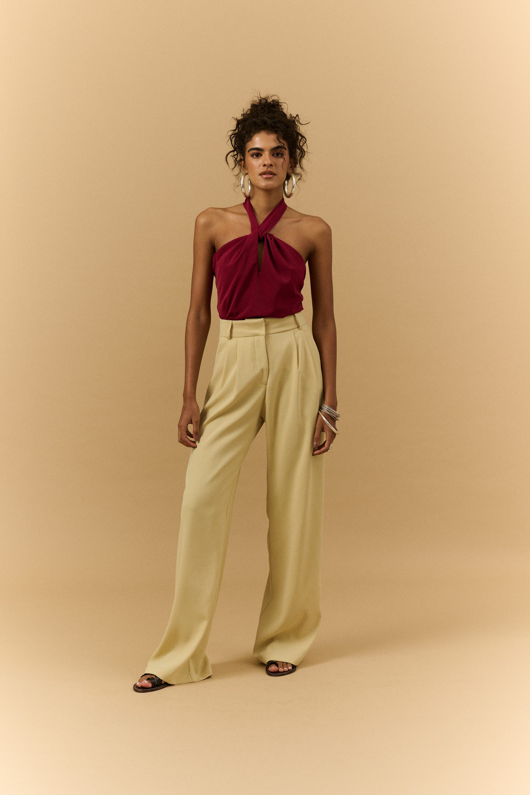 Calça de Alfaiataria Guta - Bege