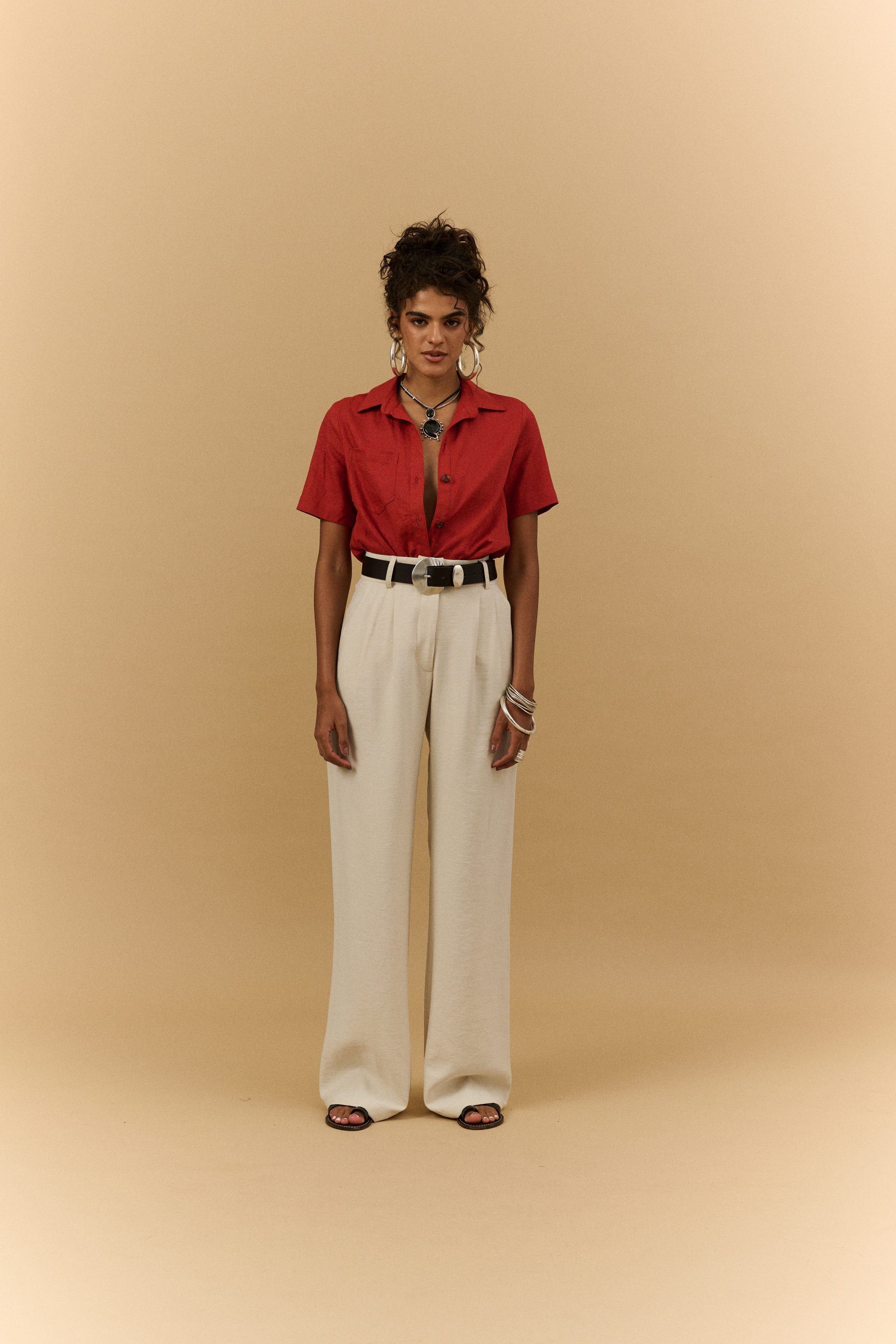 Camisa de Linho Serena - Terra