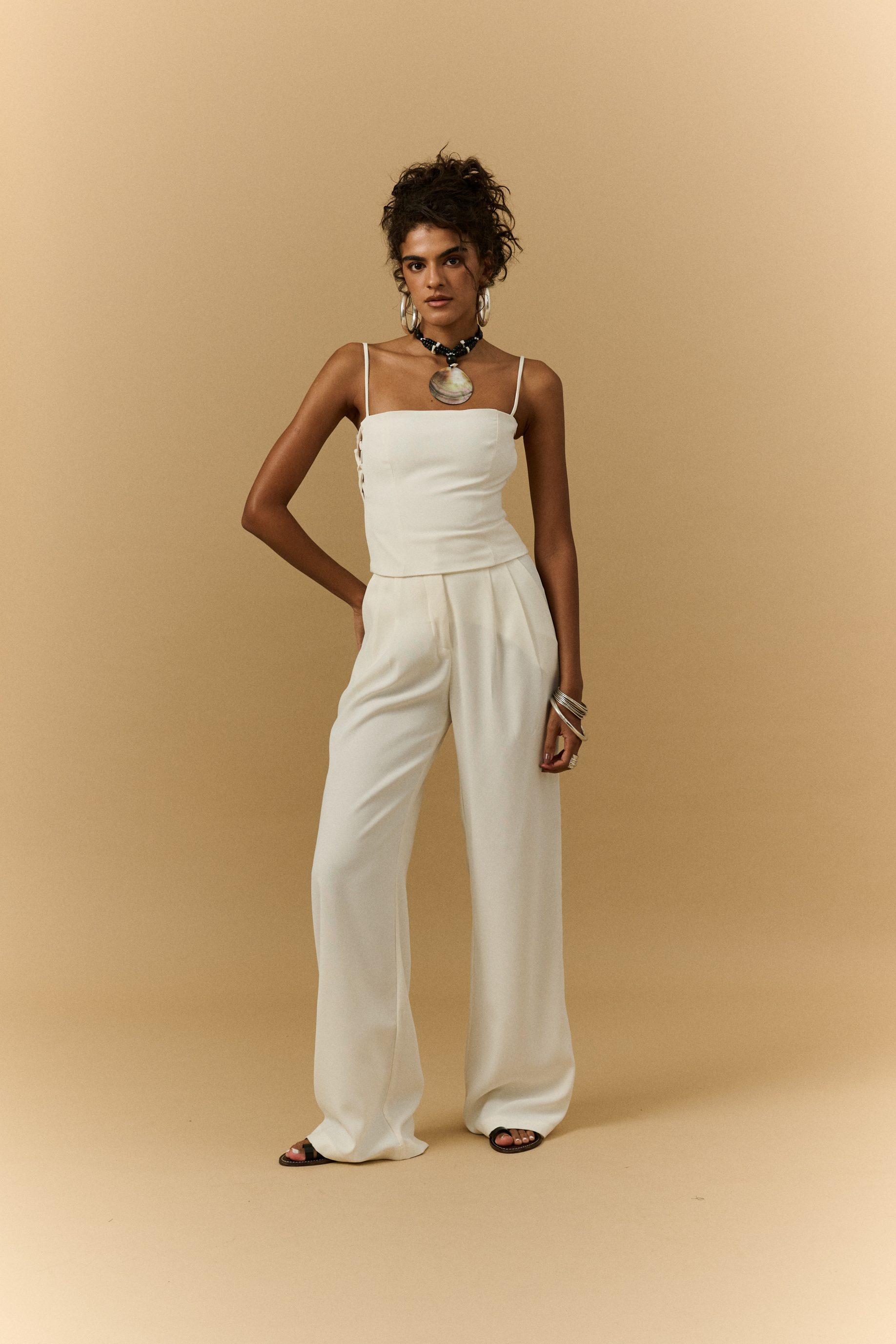 Corset Decote Lateral Isabela - Branco
