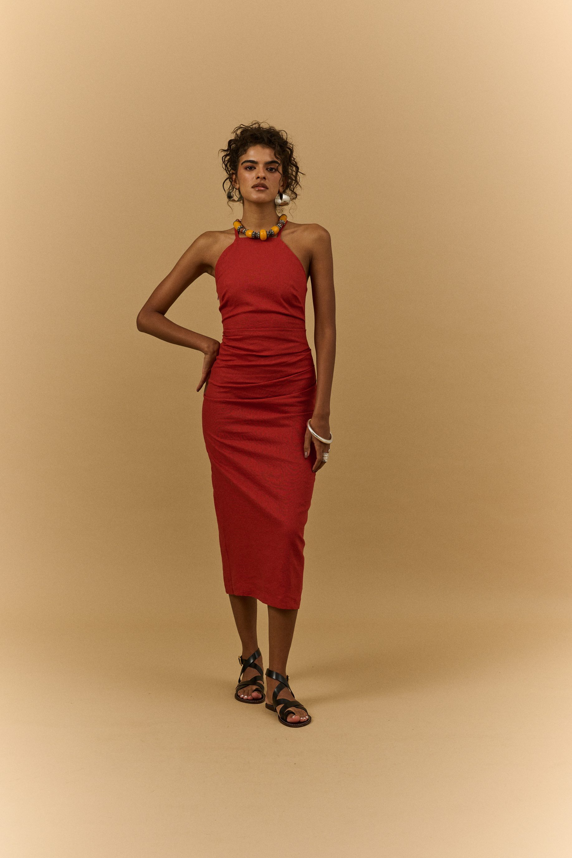 Vestido Midi Carol - Terra
