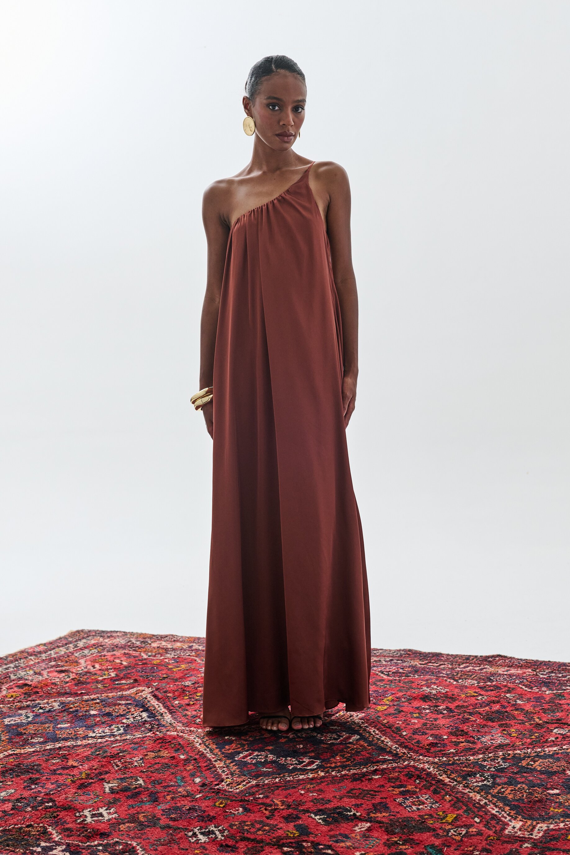 Vestido Caetana - Marrom