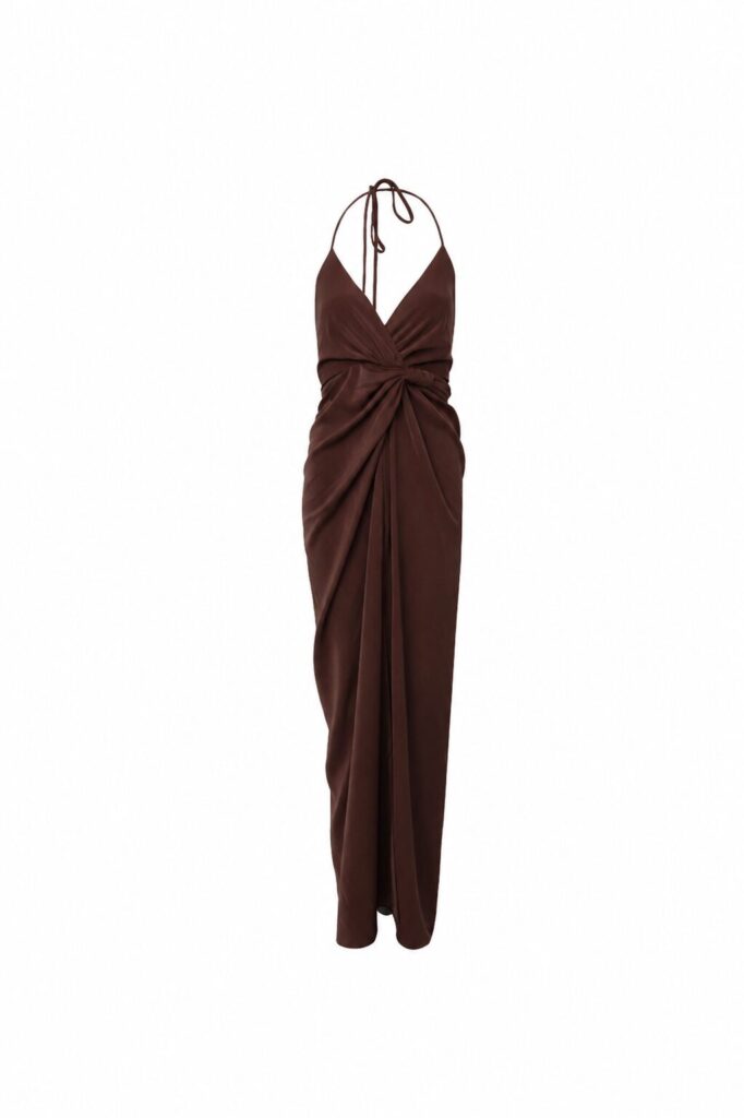 Vestido Fenda Frontal Pri - Marrom - Imagem 5