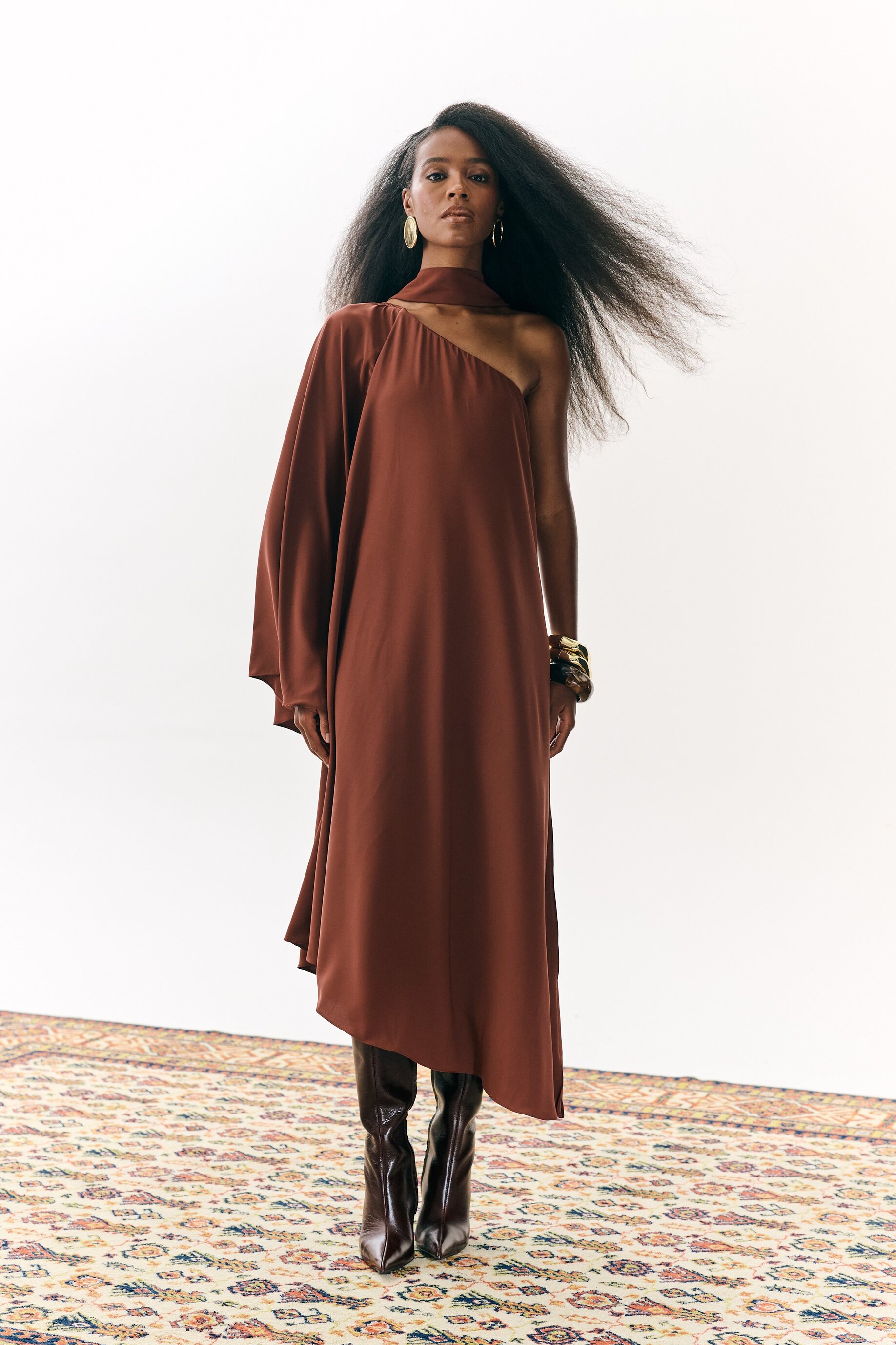 Vestido Braga - Marrom