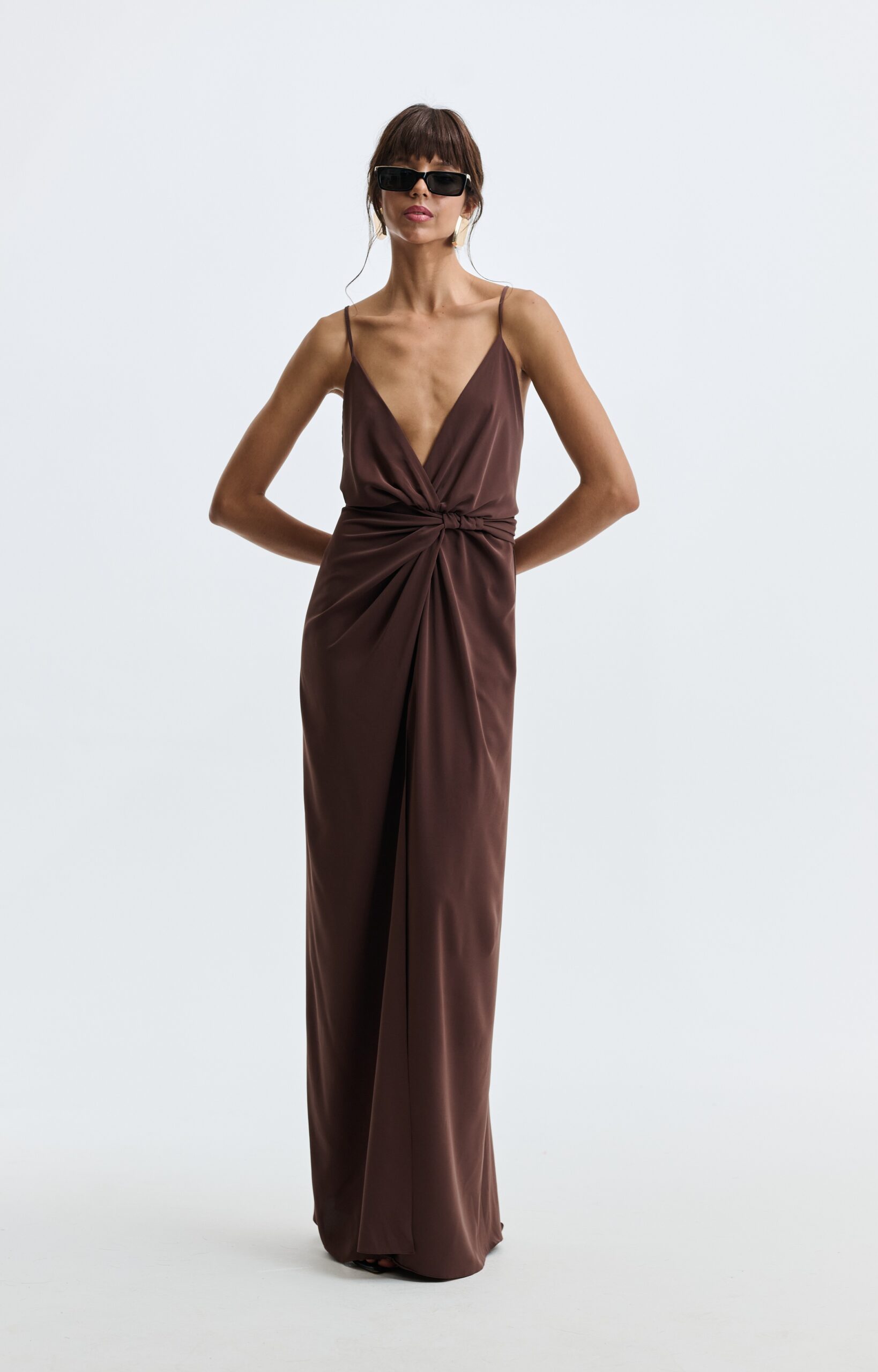 Vestido Pri - Marrom