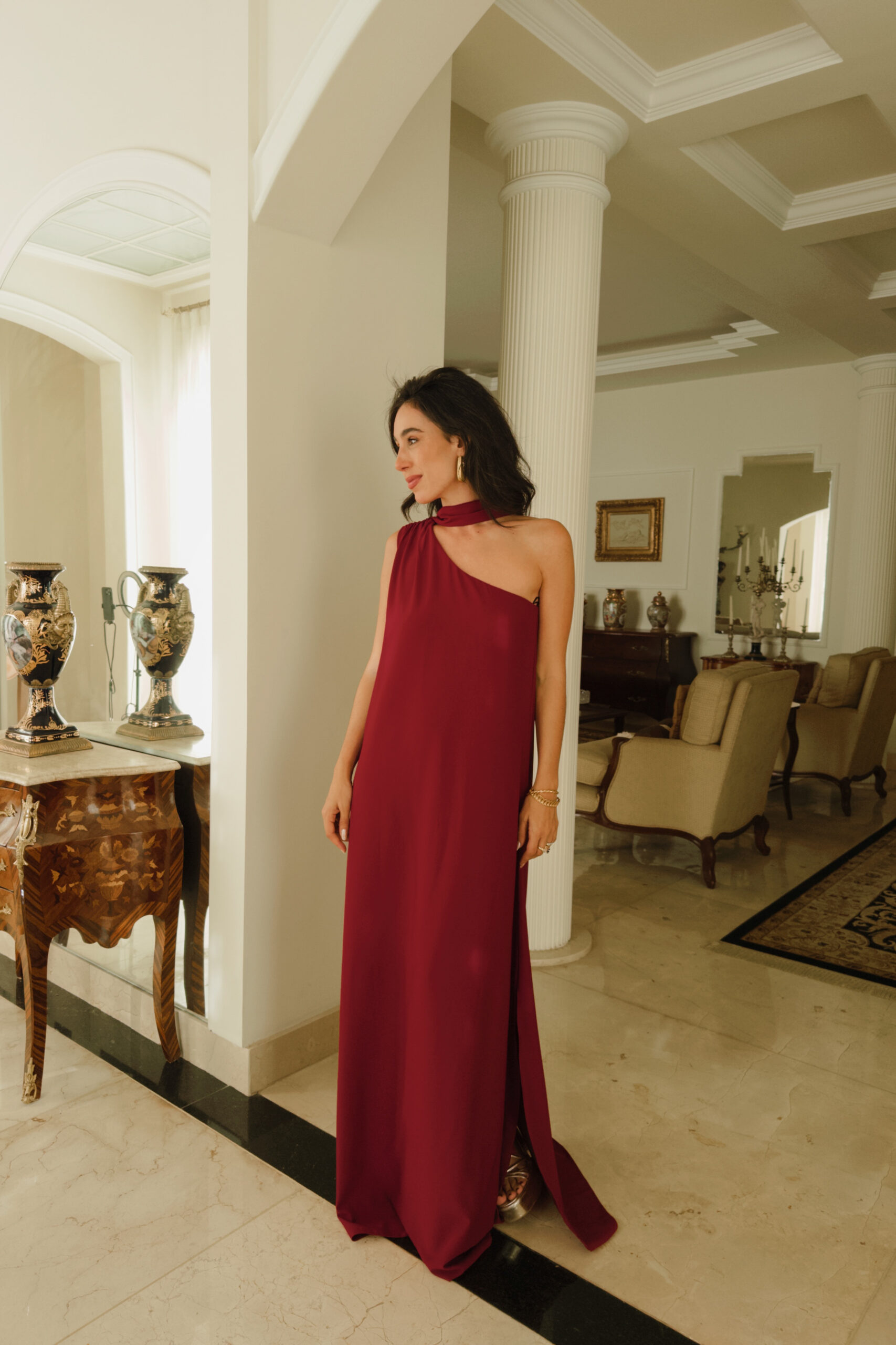 Vestido Erika - Vinho