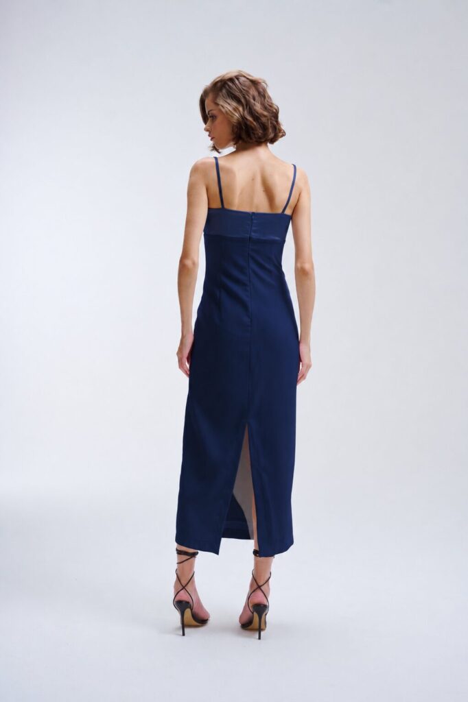 Vestido Bojo Reto Aria - Azul Marinho - Imagem 2