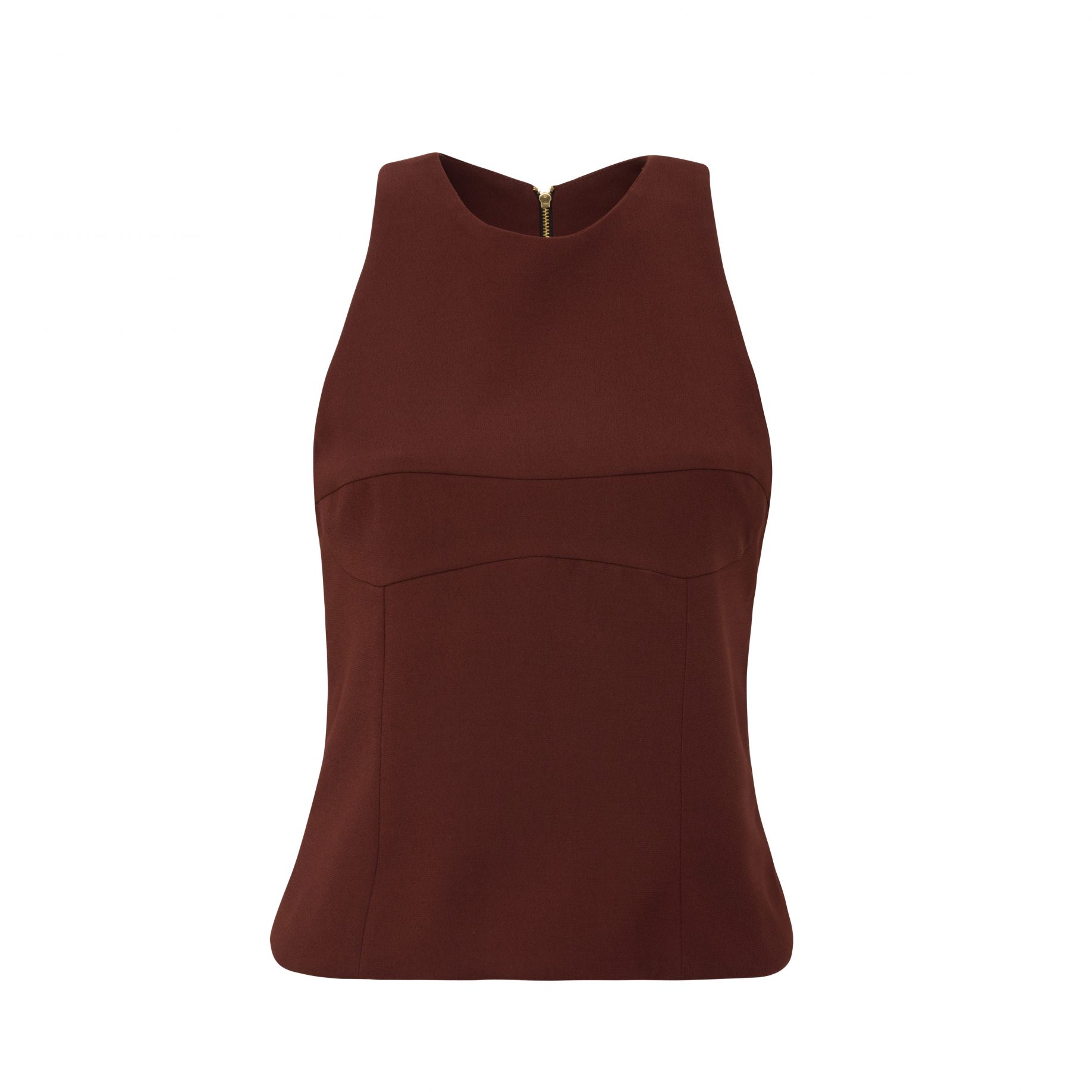 Blusa Recortes Otávia - Marrom - Imagem 4