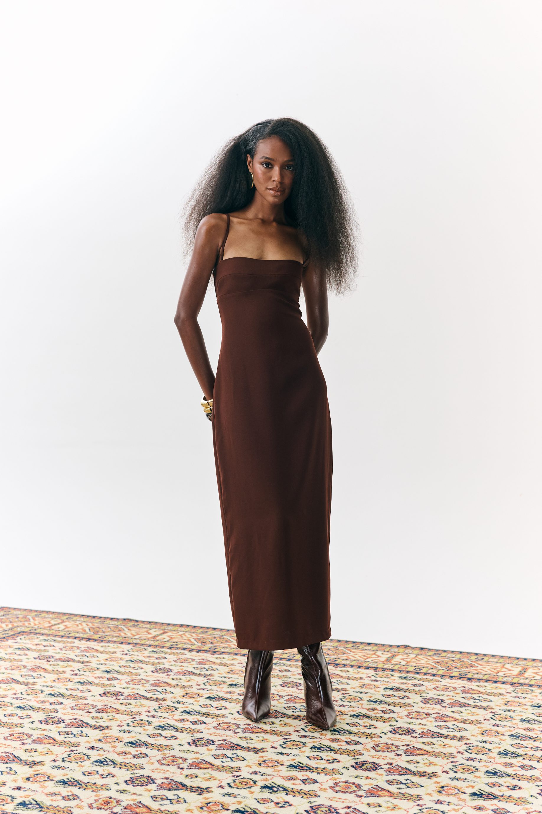 Vestido Bojo Reto Aria - Marrom - Imagem 3