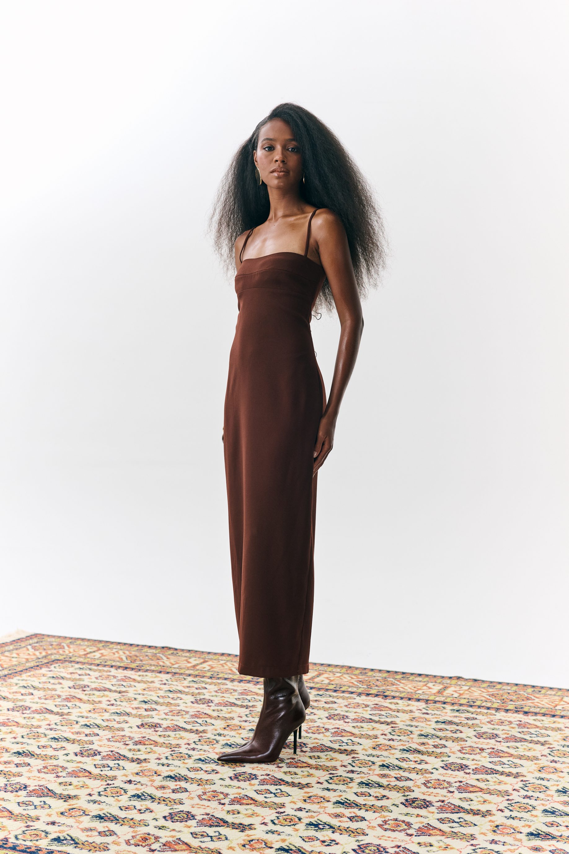 Vestido Bojo Reto Aria - Marrom - Imagem 4