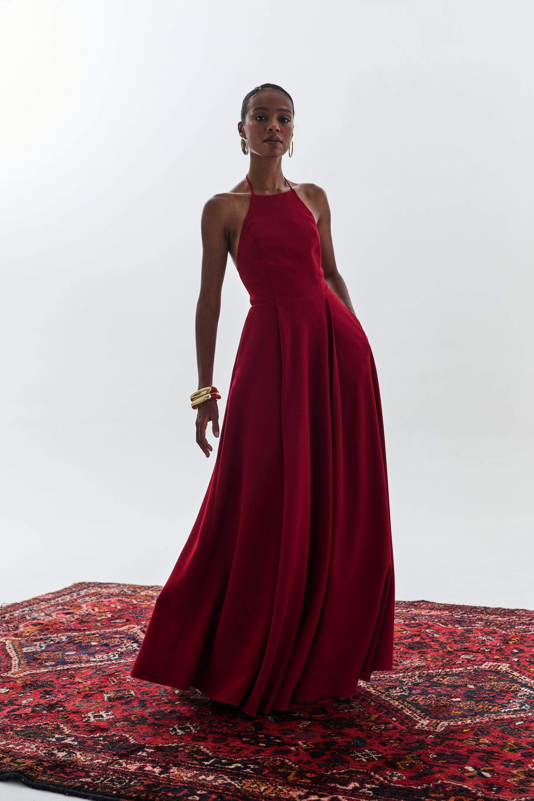 Vestido Frente Única Alessia - Vinho - Imagem 3