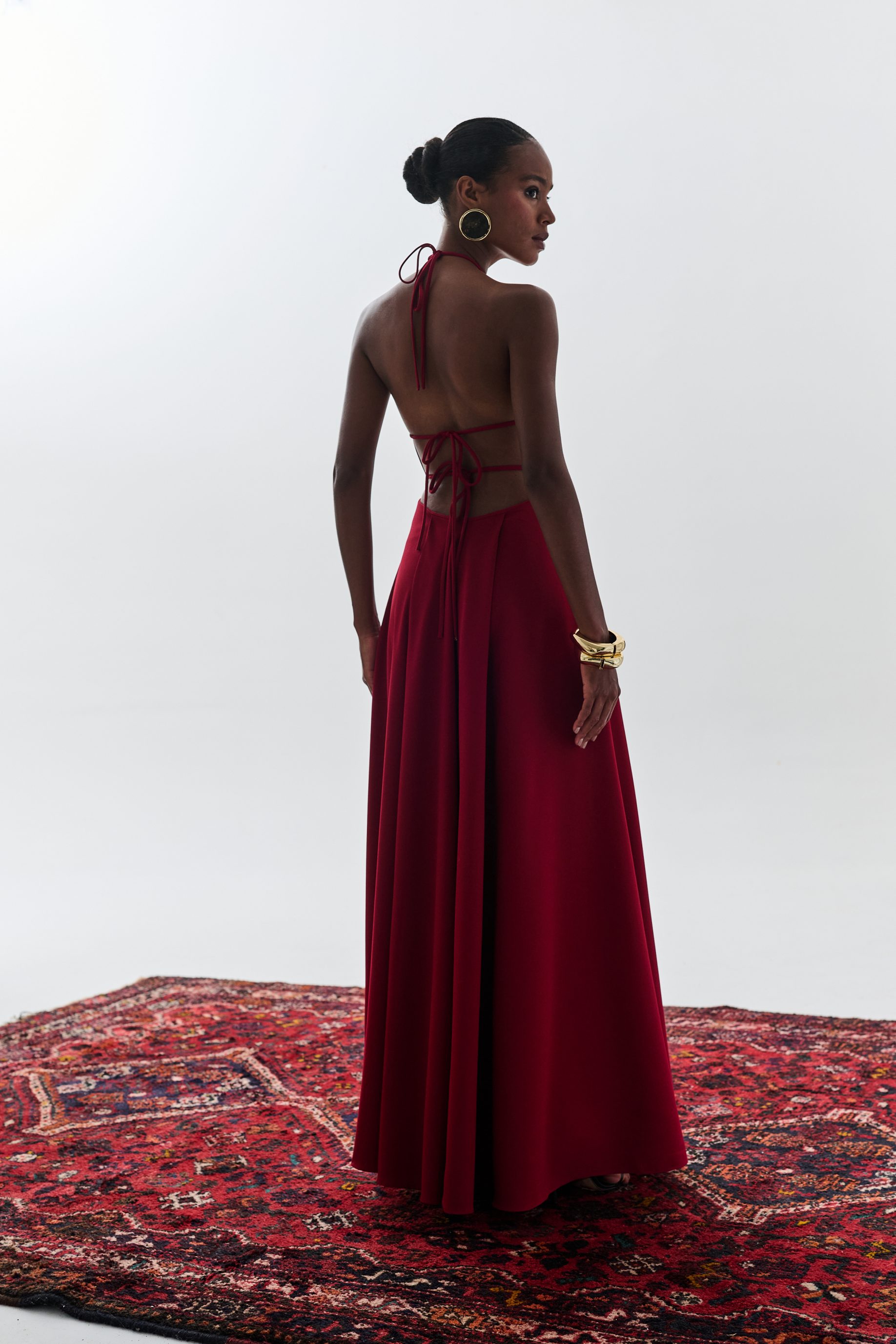 Vestido Frente Única Alessia - Vinho - Imagem 4