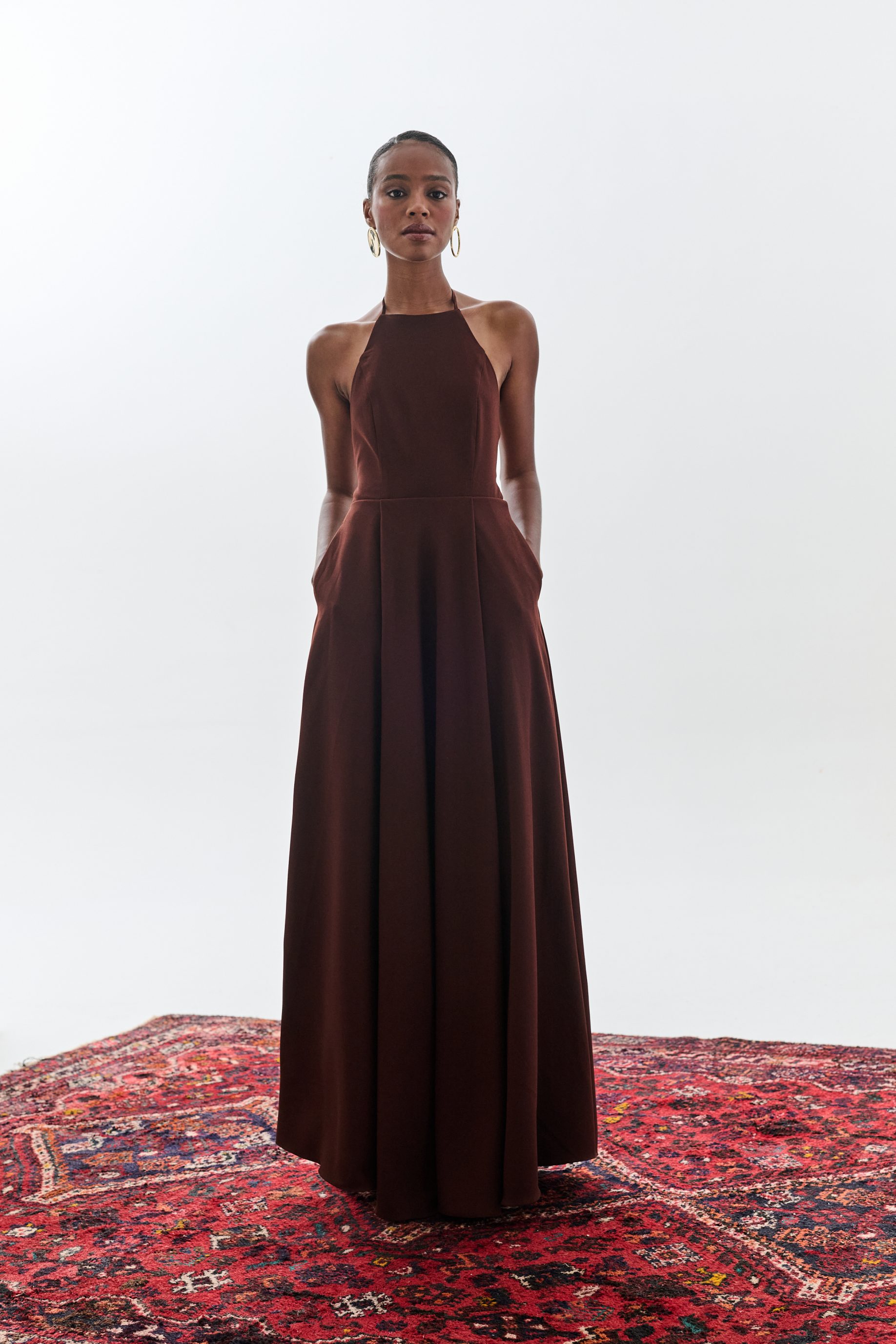 Vestido Frente Única Alessia - Marrom - Imagem 5