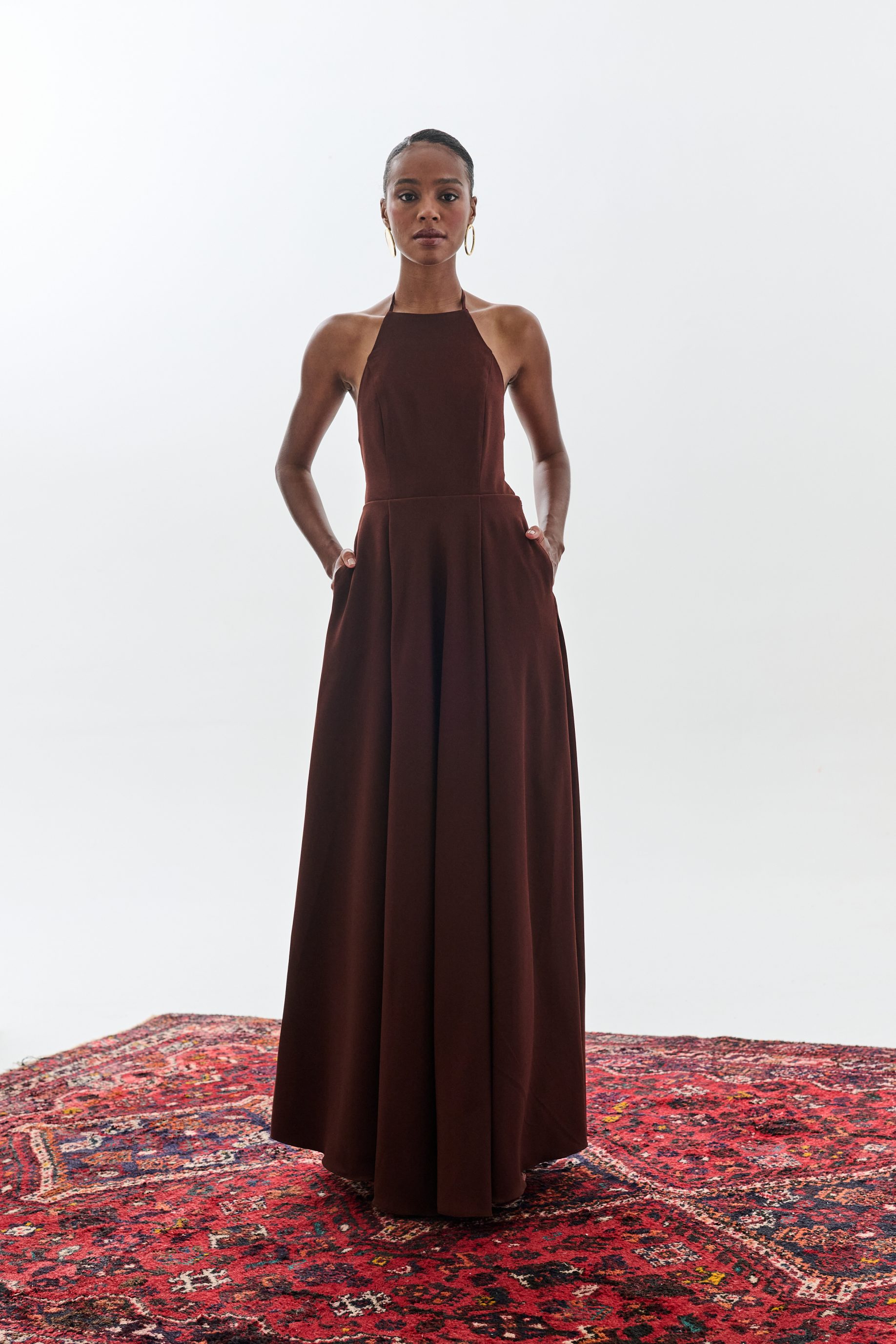 Vestido Frente Única Alessia - Marrom