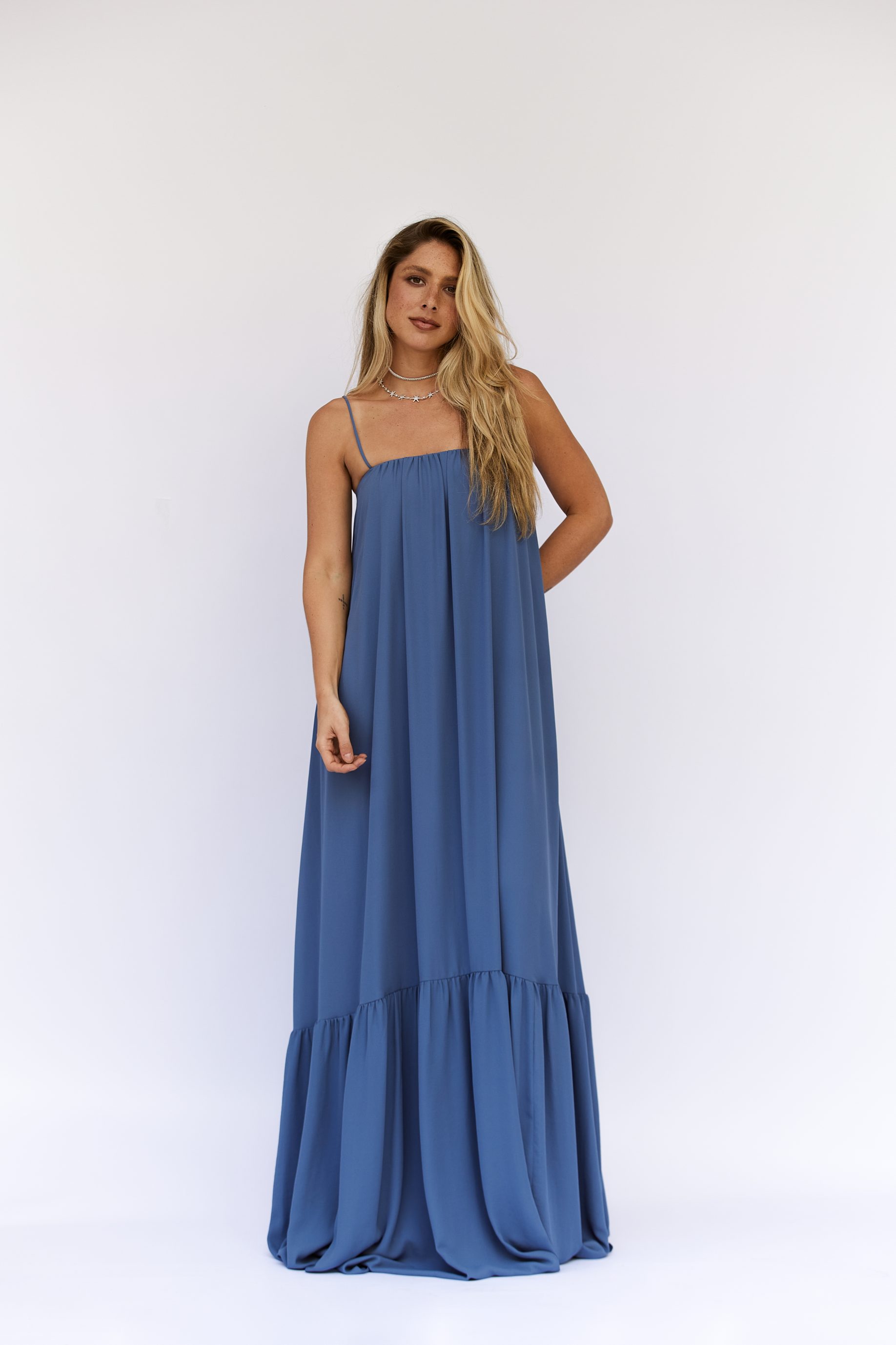 Vestido Alexandra - Azul nuvem - Imagem 4