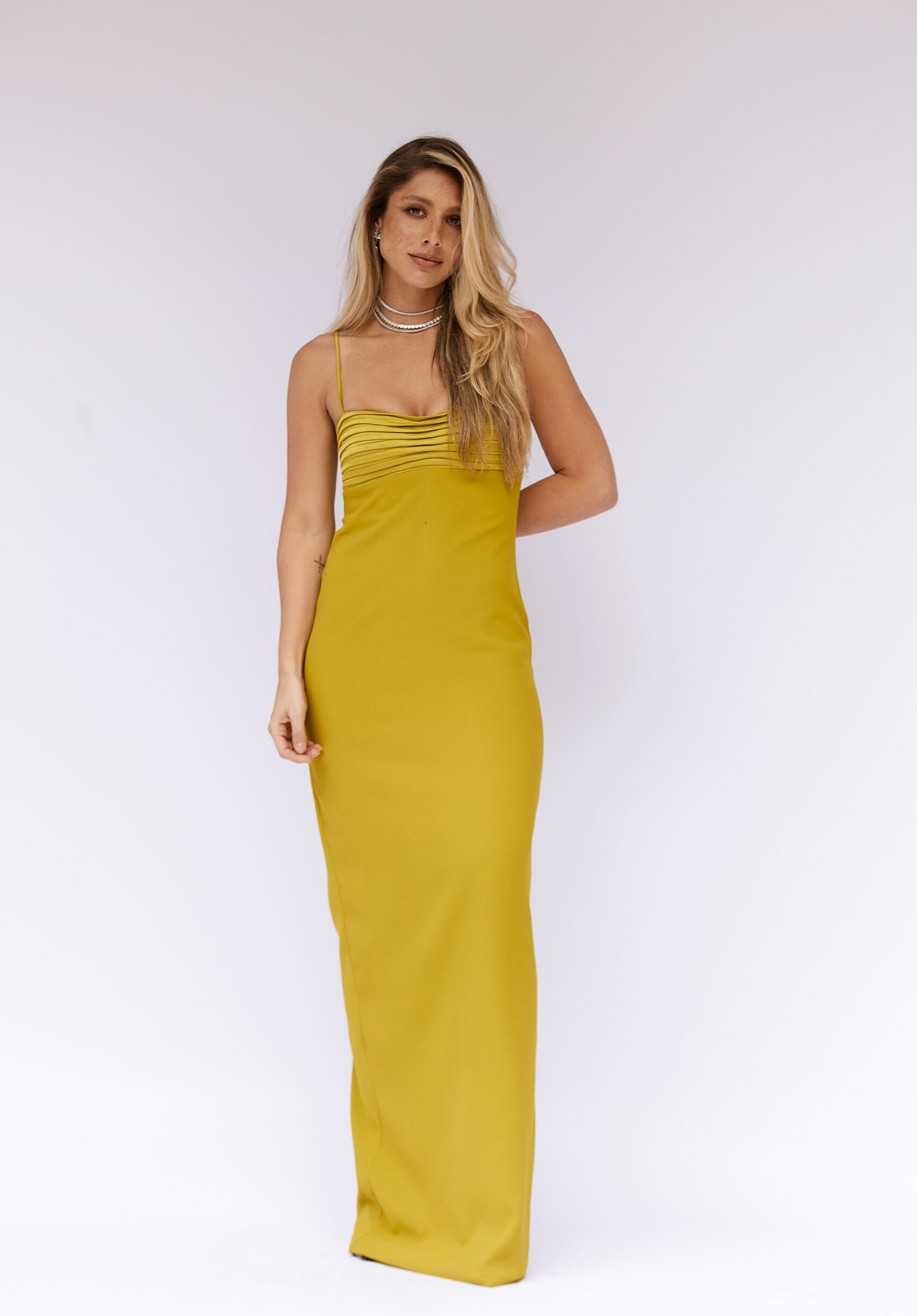 Vestido Bojo Drapeado Francesca - Limoncello