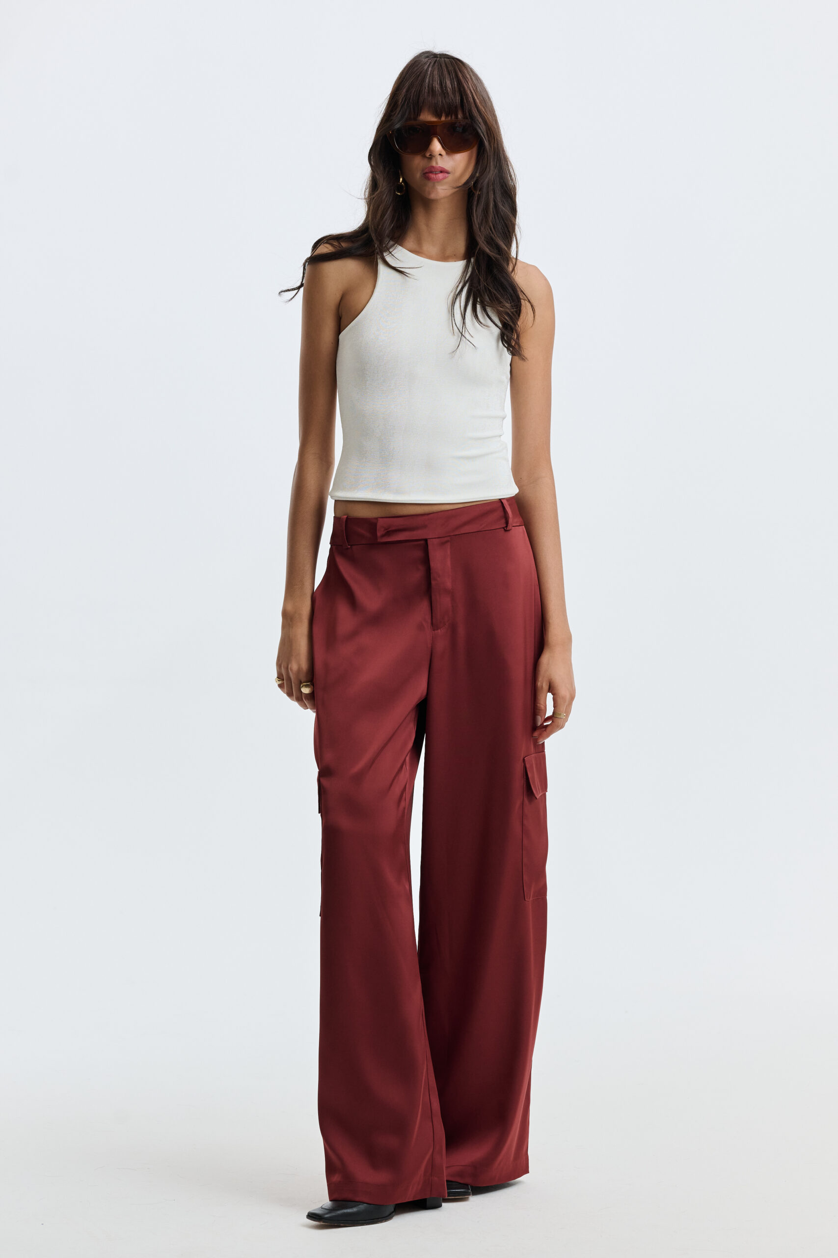 Calça Acetinada Antonia - Licor