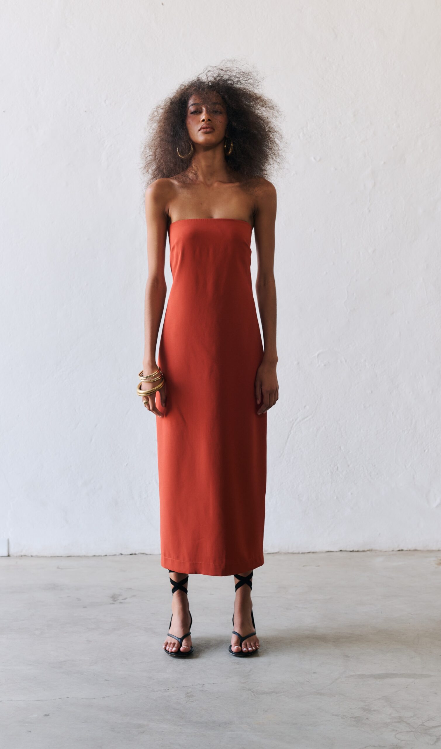 Vestido Midi Sem Alças Cleo - Terra - Imagem 5