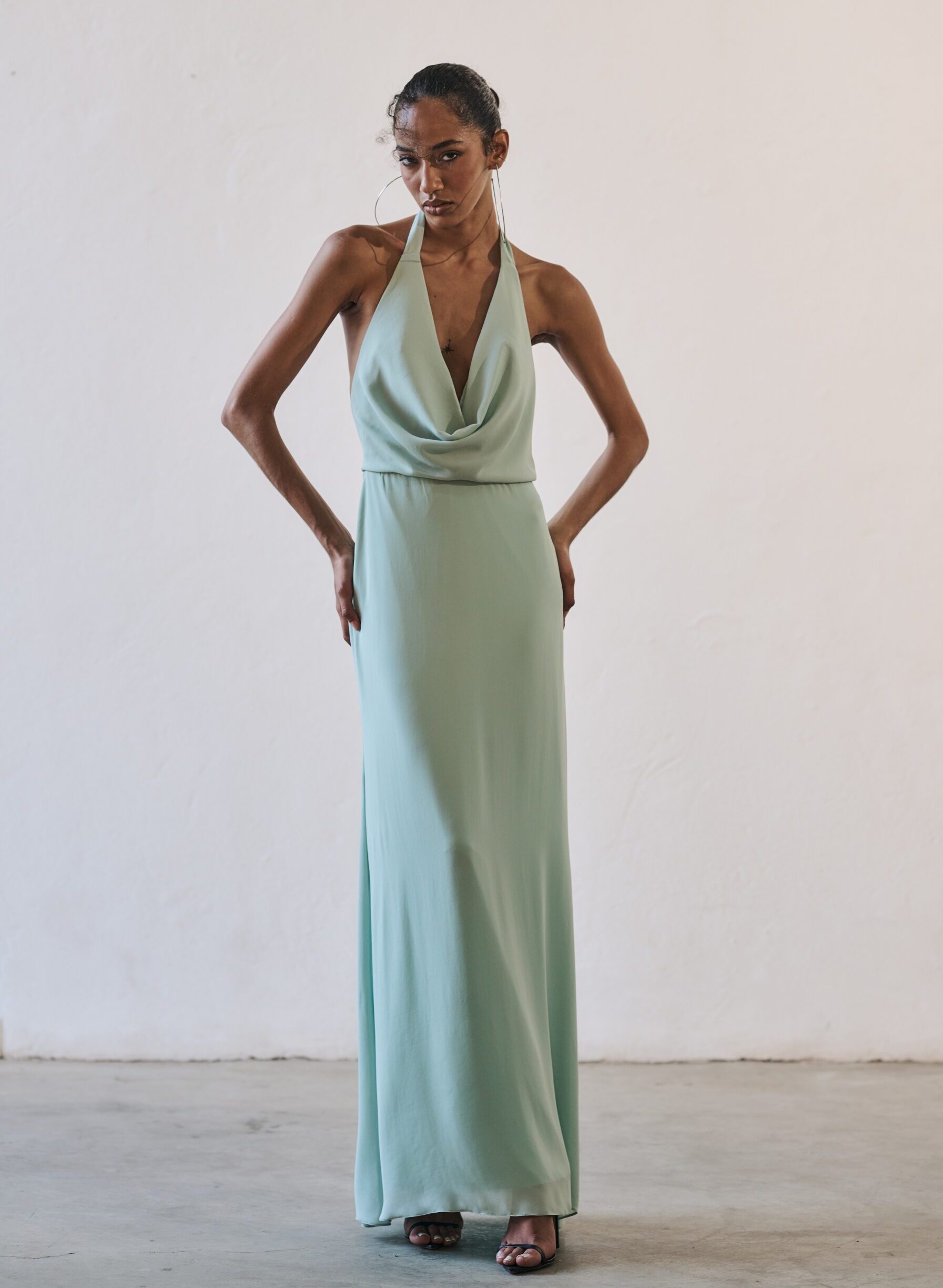 Vestido Degagê Luz - Verde Água