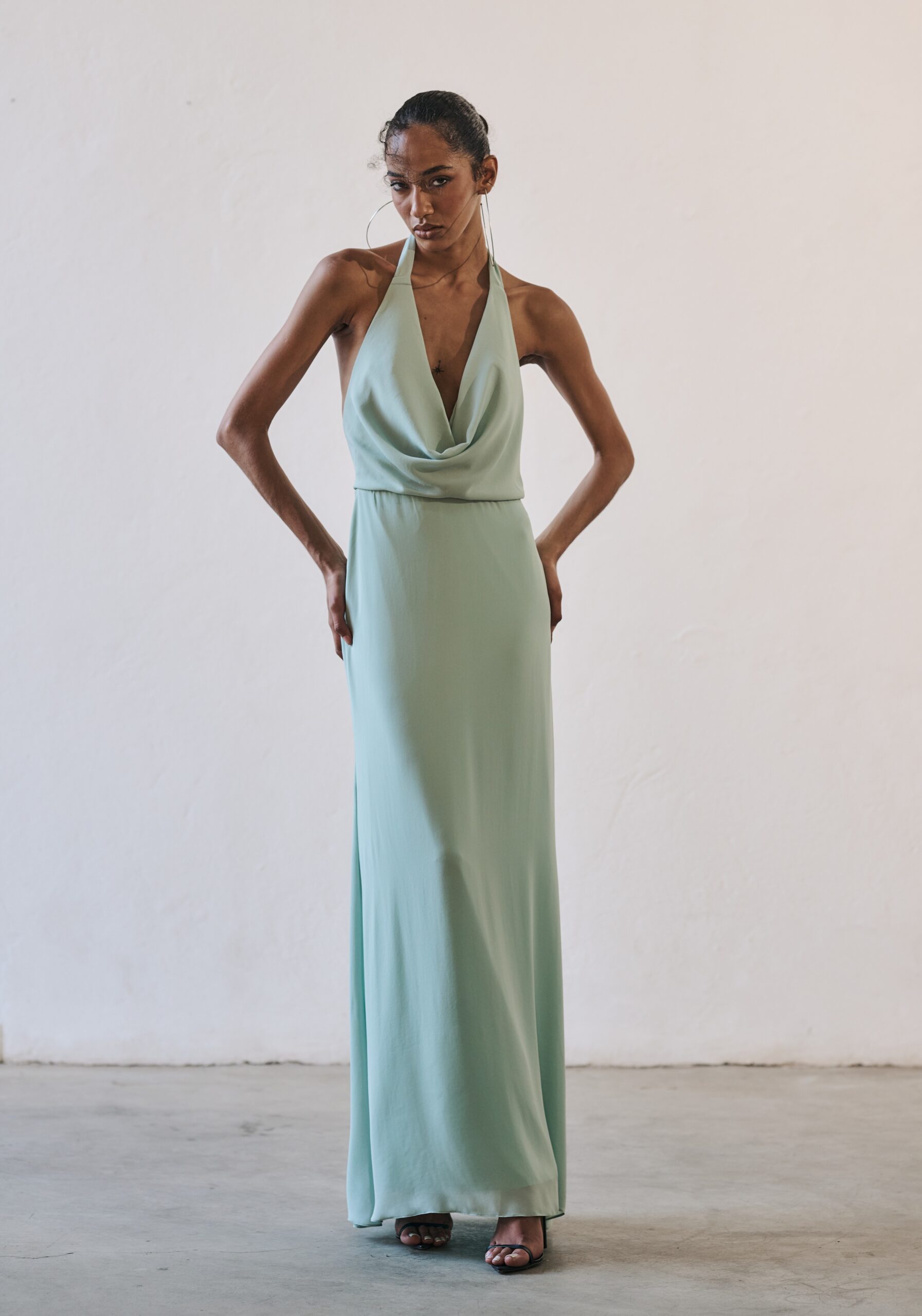 Vestido Degagê Luz - Verde Água