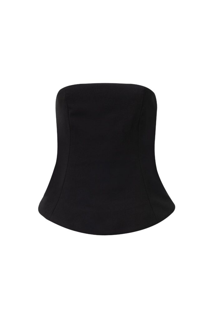Blusa Peplum Sem Alças Olga - Preto - Imagem 4