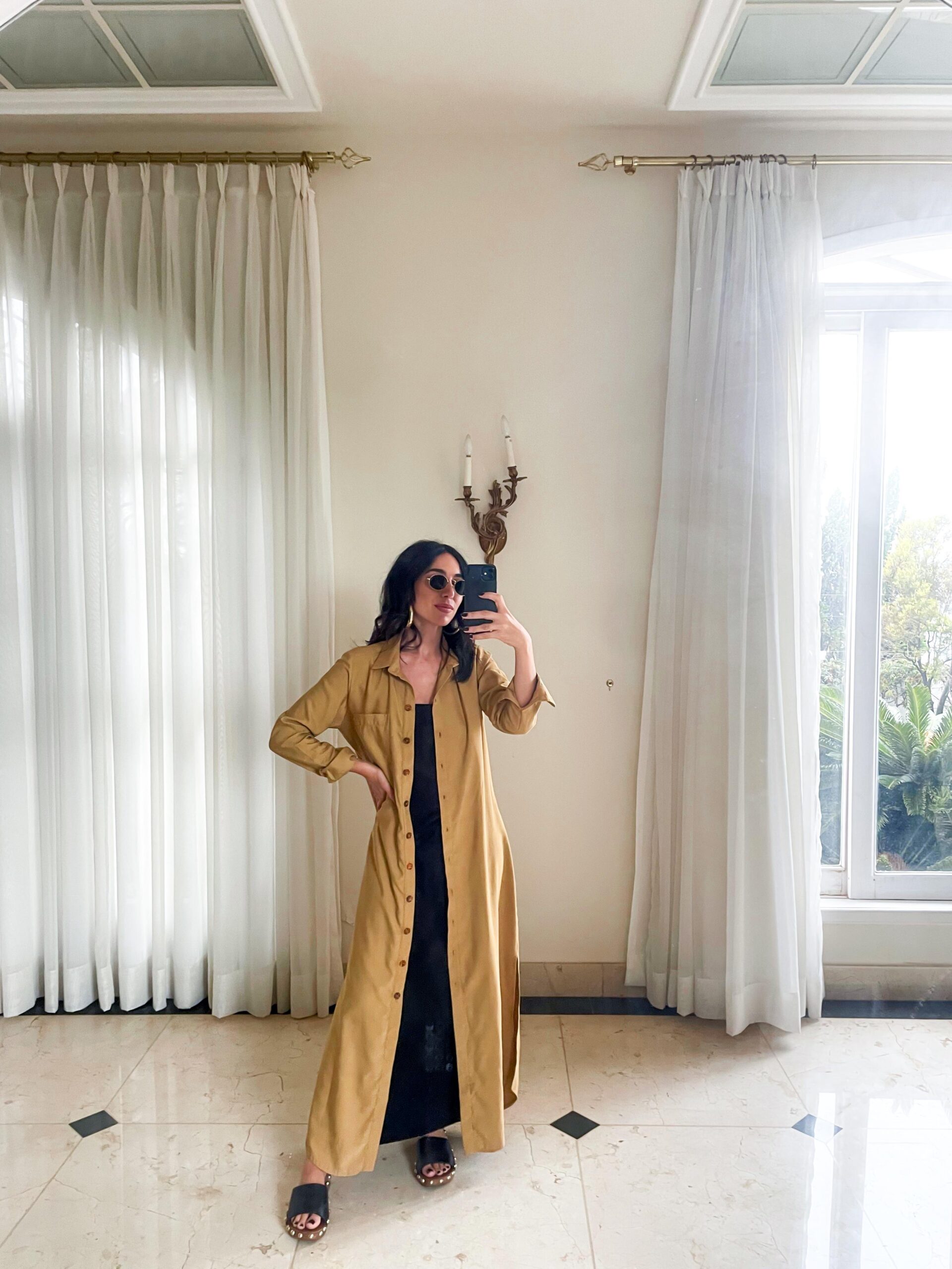 Chemise Midi Luisa - Palha - Imagem 6