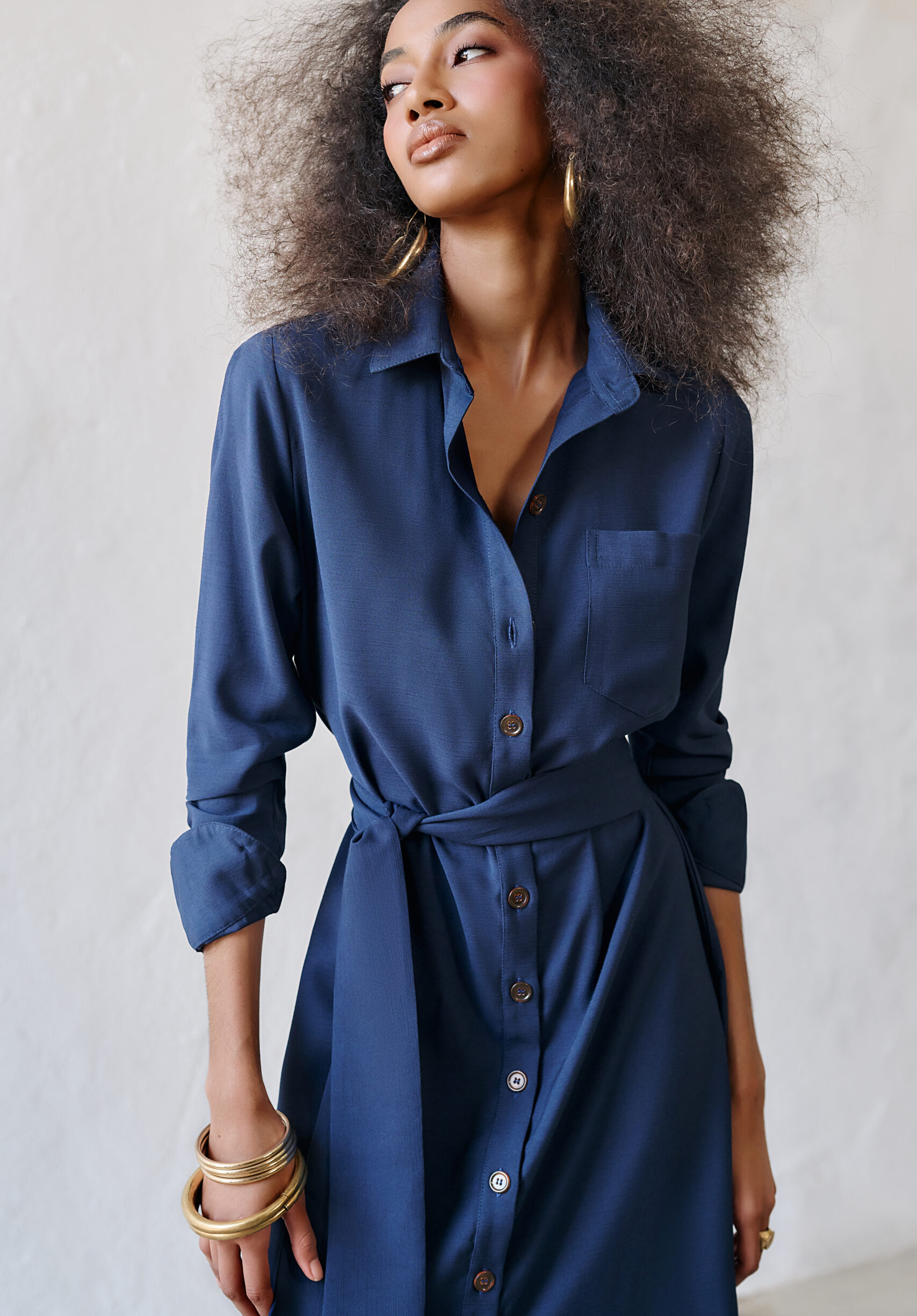 Chemise Midi Luisa - Marinho