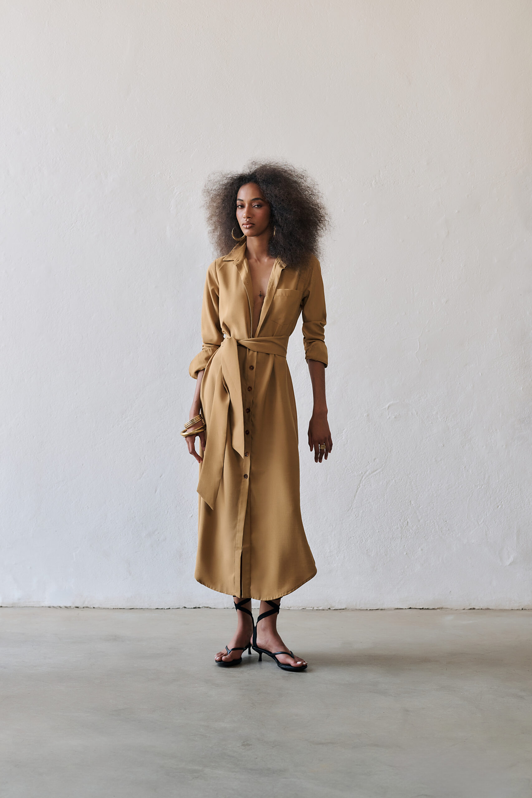 Chemise Midi Luisa - Palha