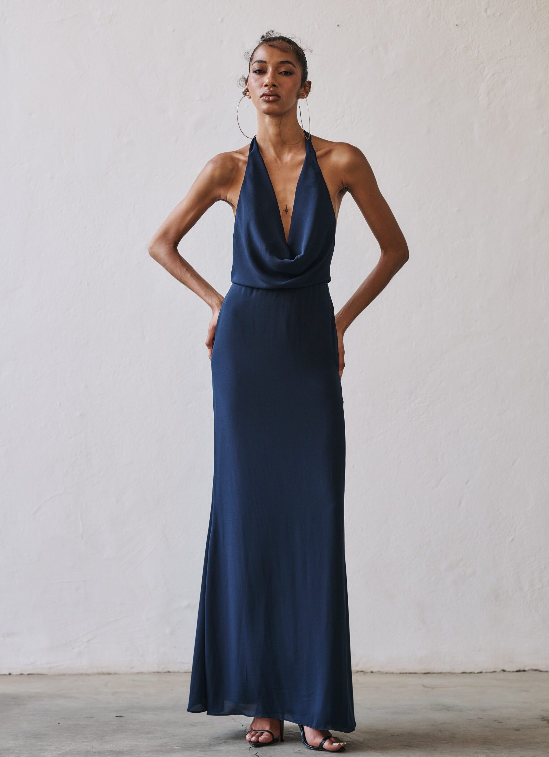 Vestido Degagê Luz - Azul Marinho