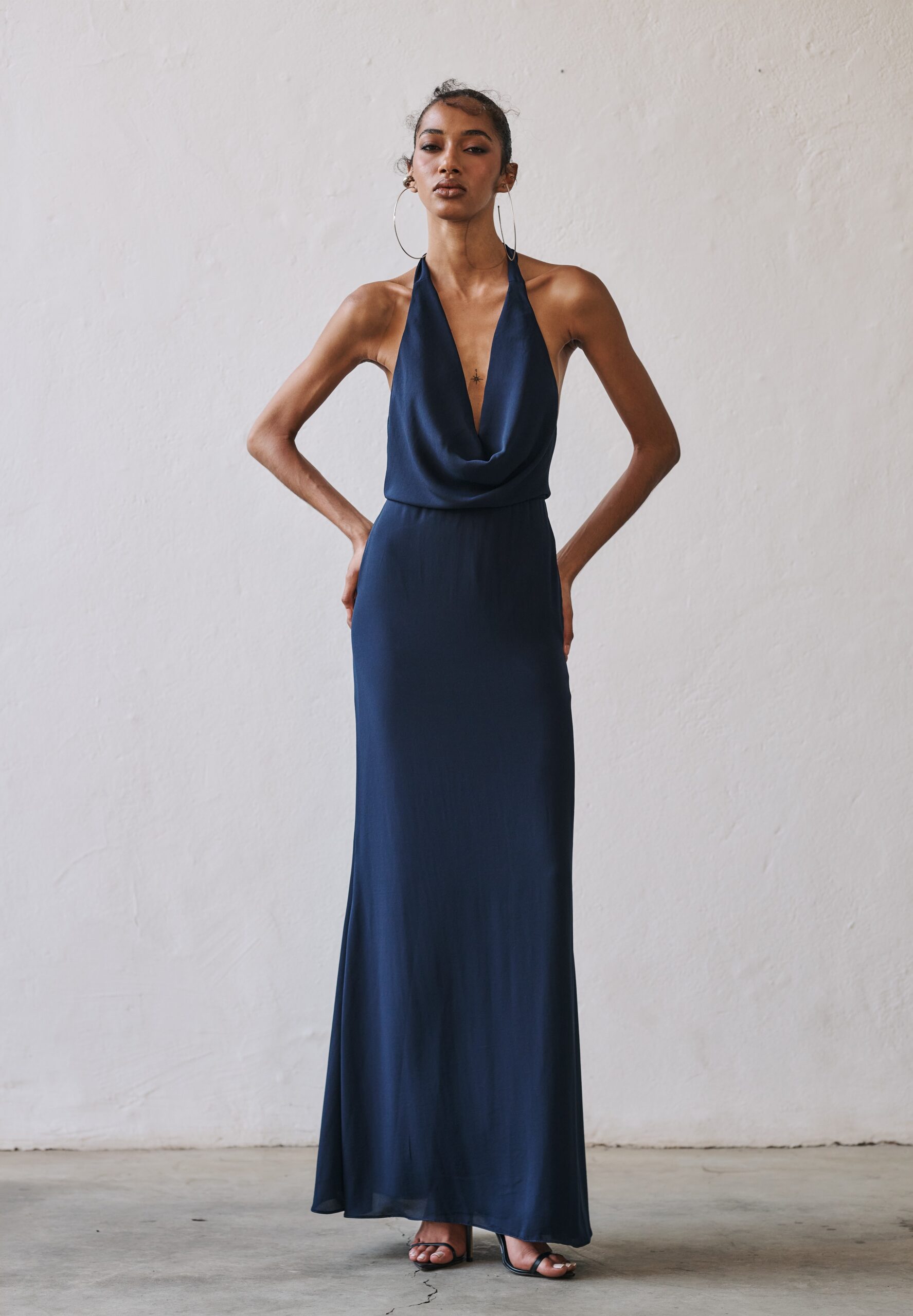 Vestido Degagê Luz - Azul Marinho