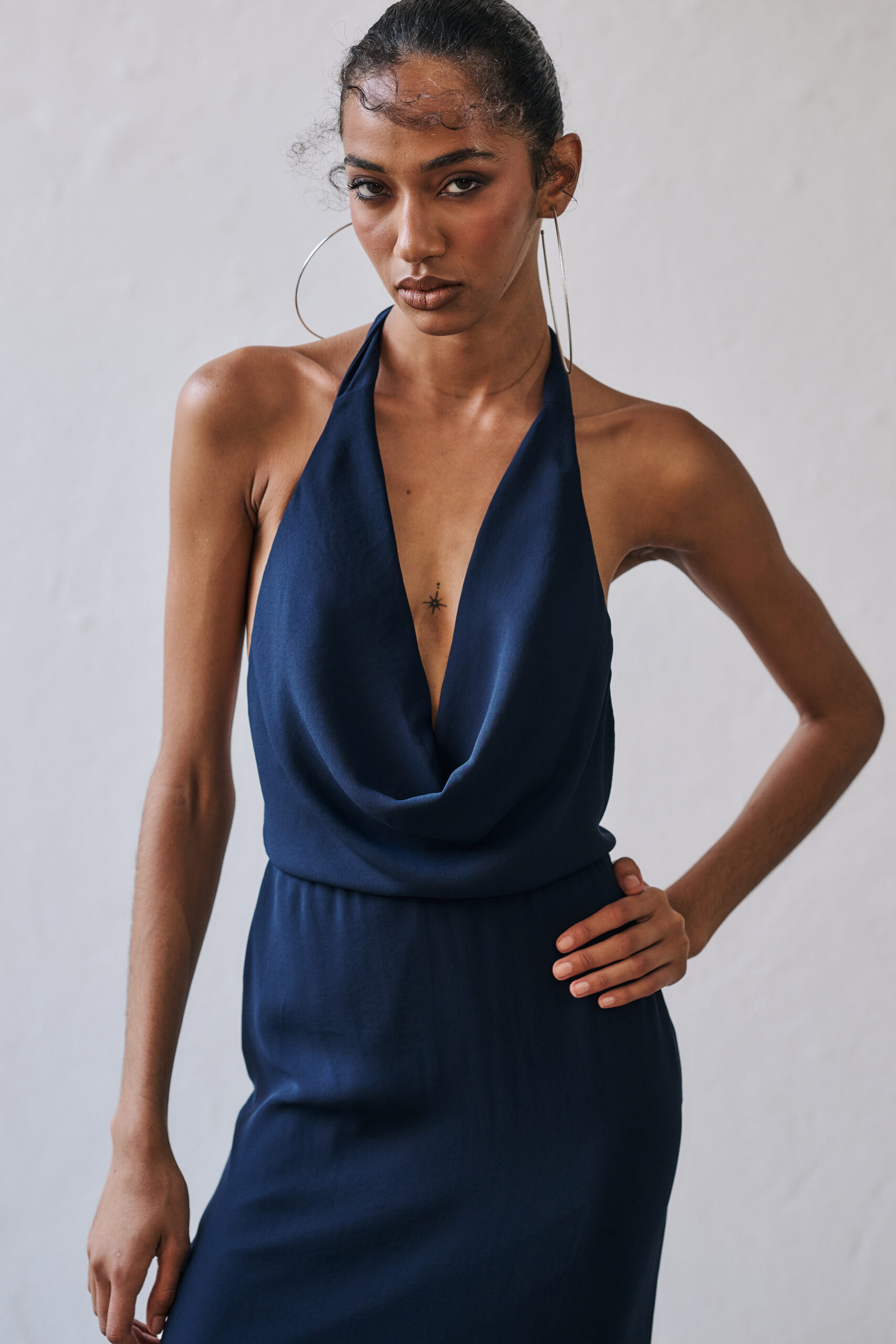 Vestido Degagê Luz - Azul Marinho - Imagem 4