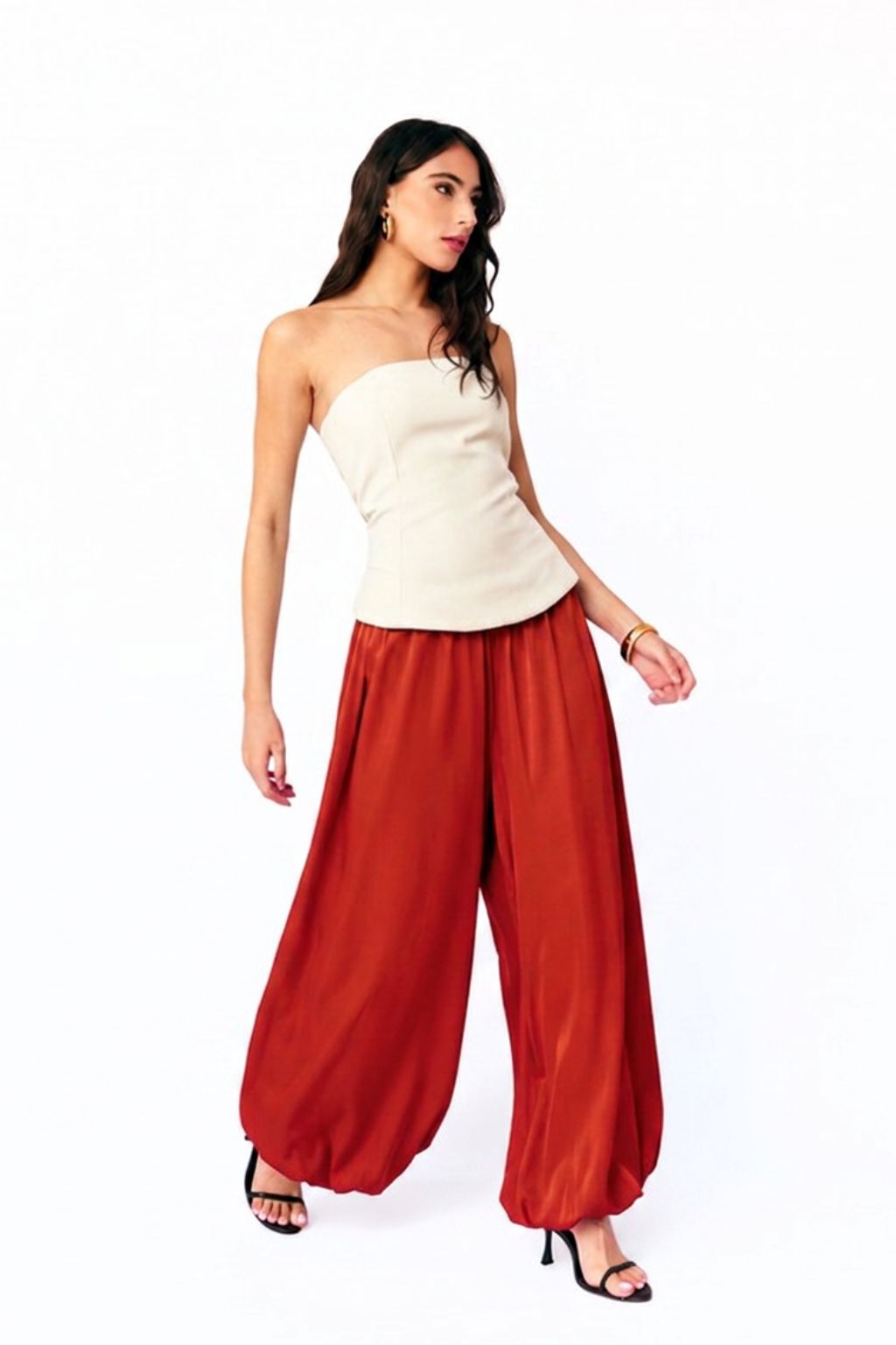 Blusa Peplum Sem Alças Olga - Branca