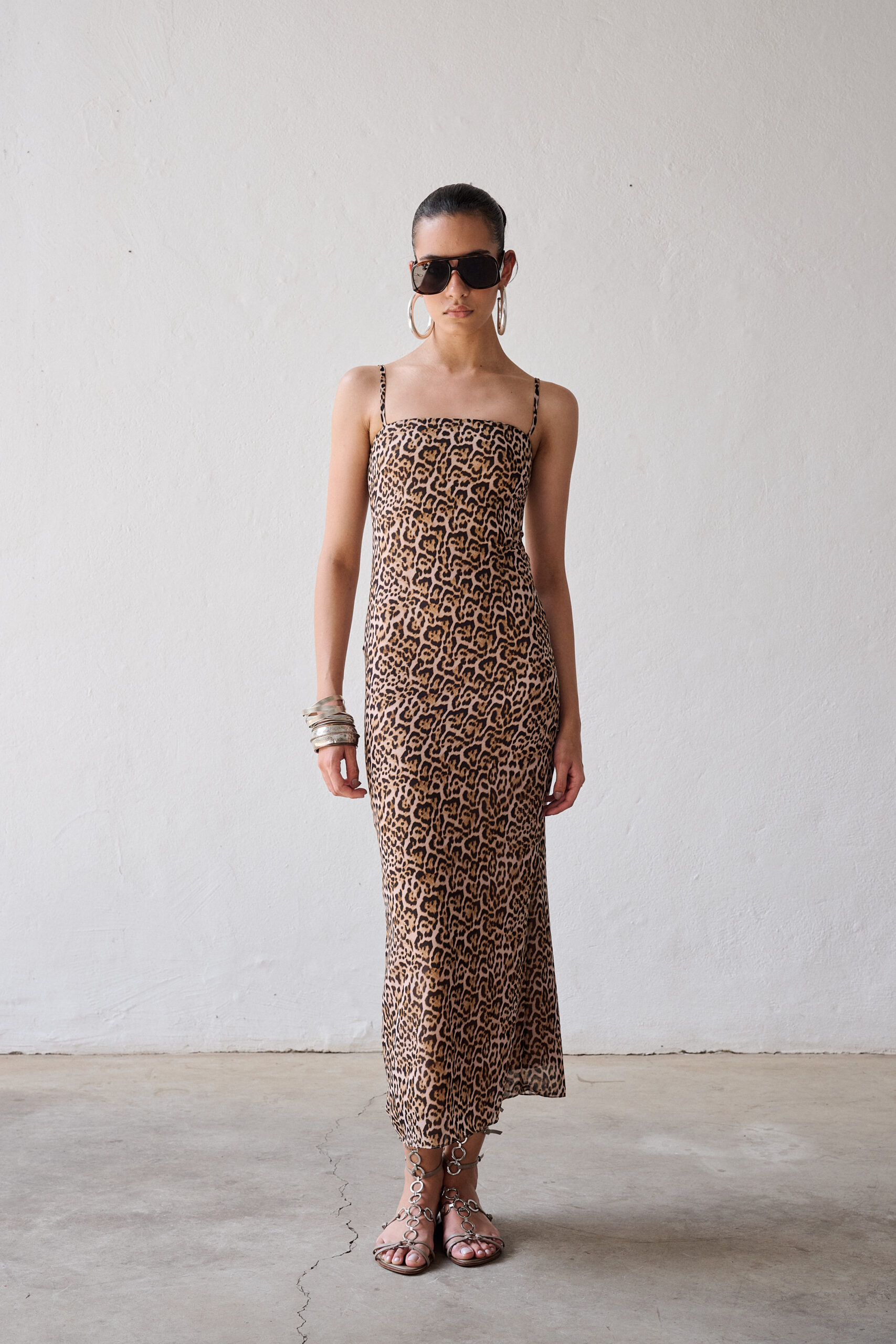 Vestido Midi Estampa Onça - Leona