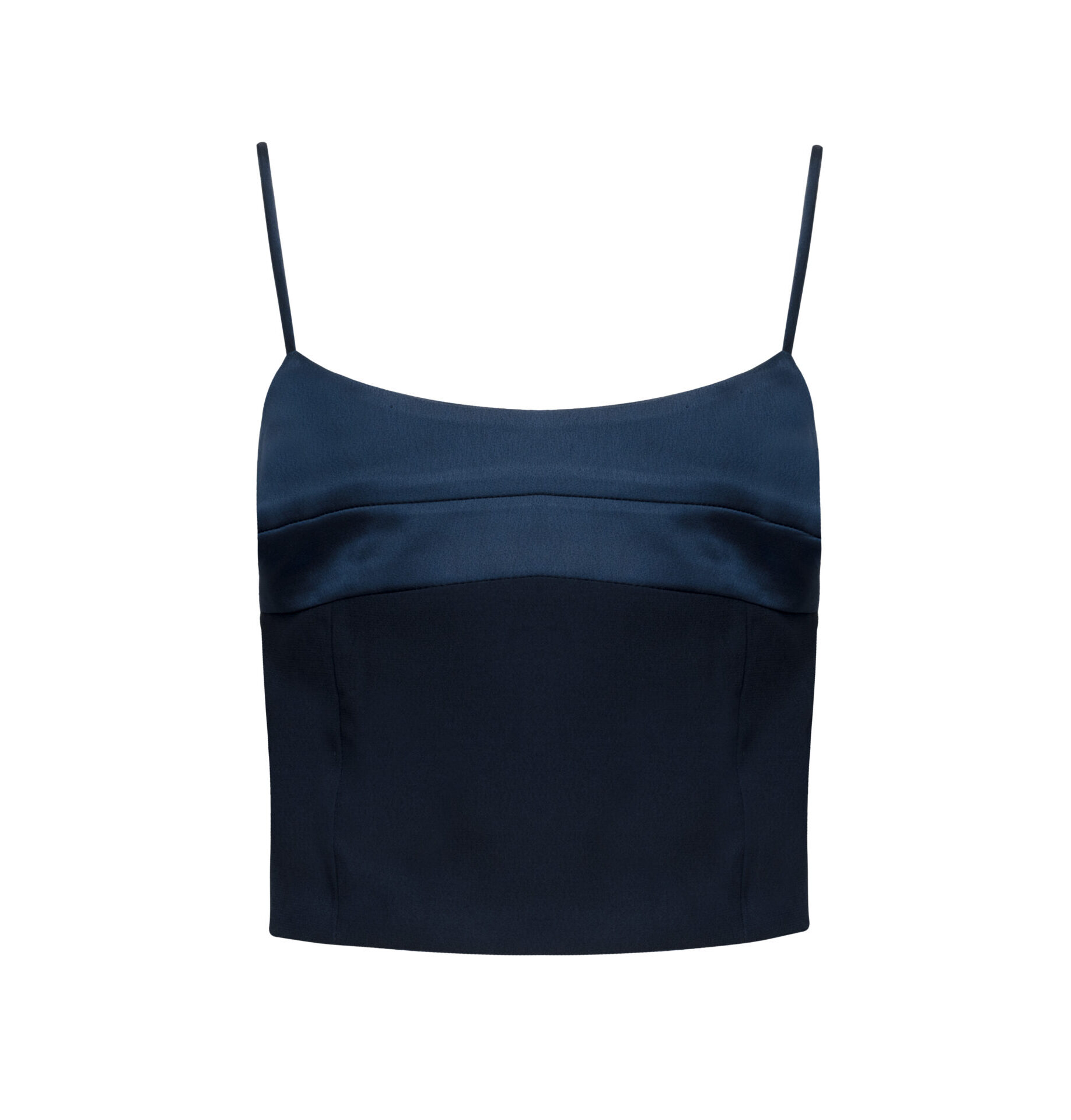 Blusa Alcinha Busto Acetinado Amélia – Marinho