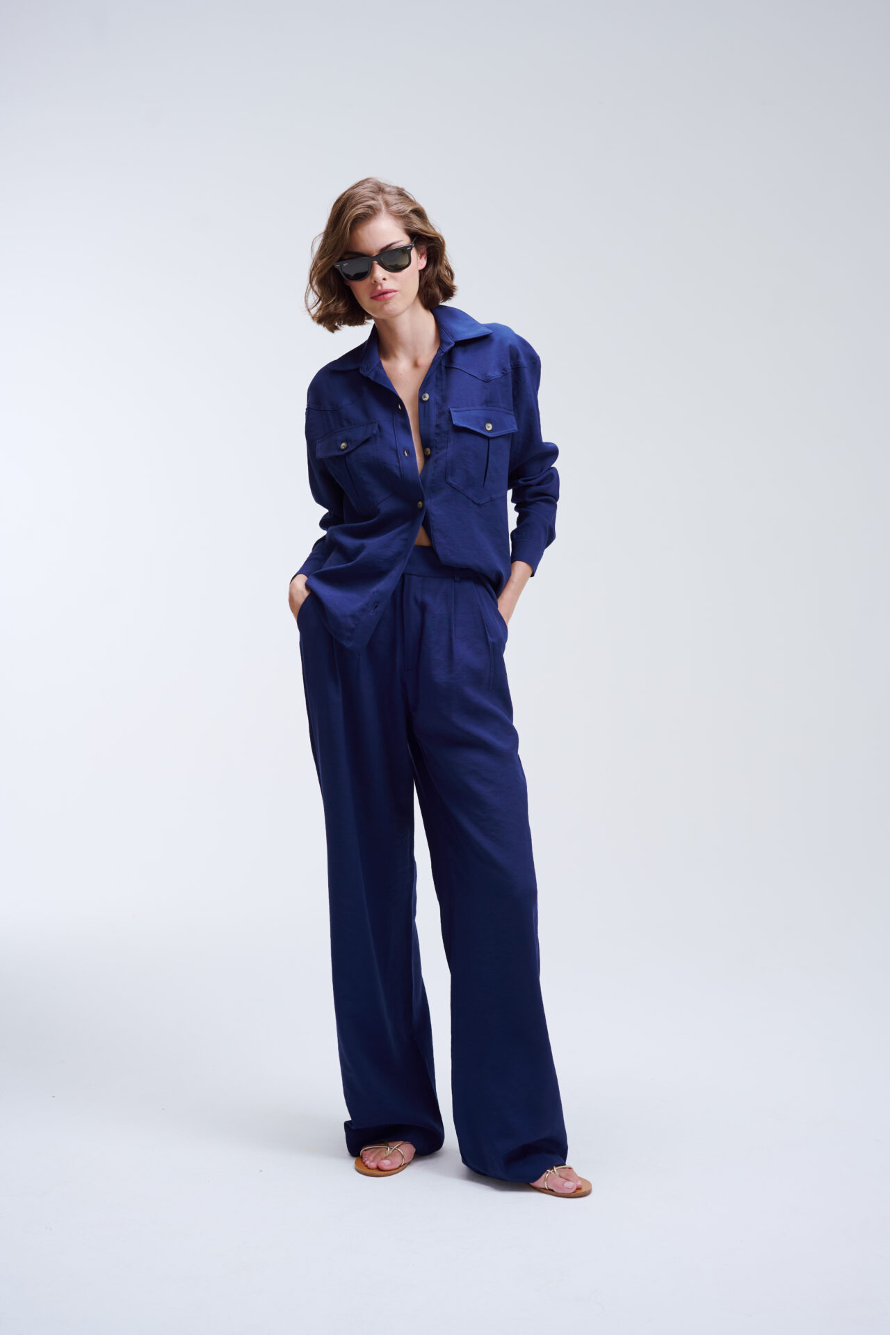 Calça Alfaiataria Lívia - Marinho