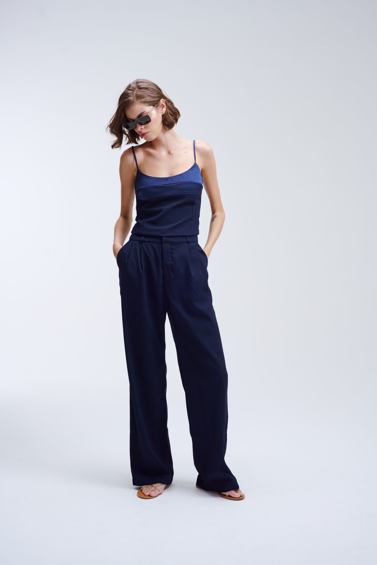 Calça de Alfaiataria Guta - Marinho