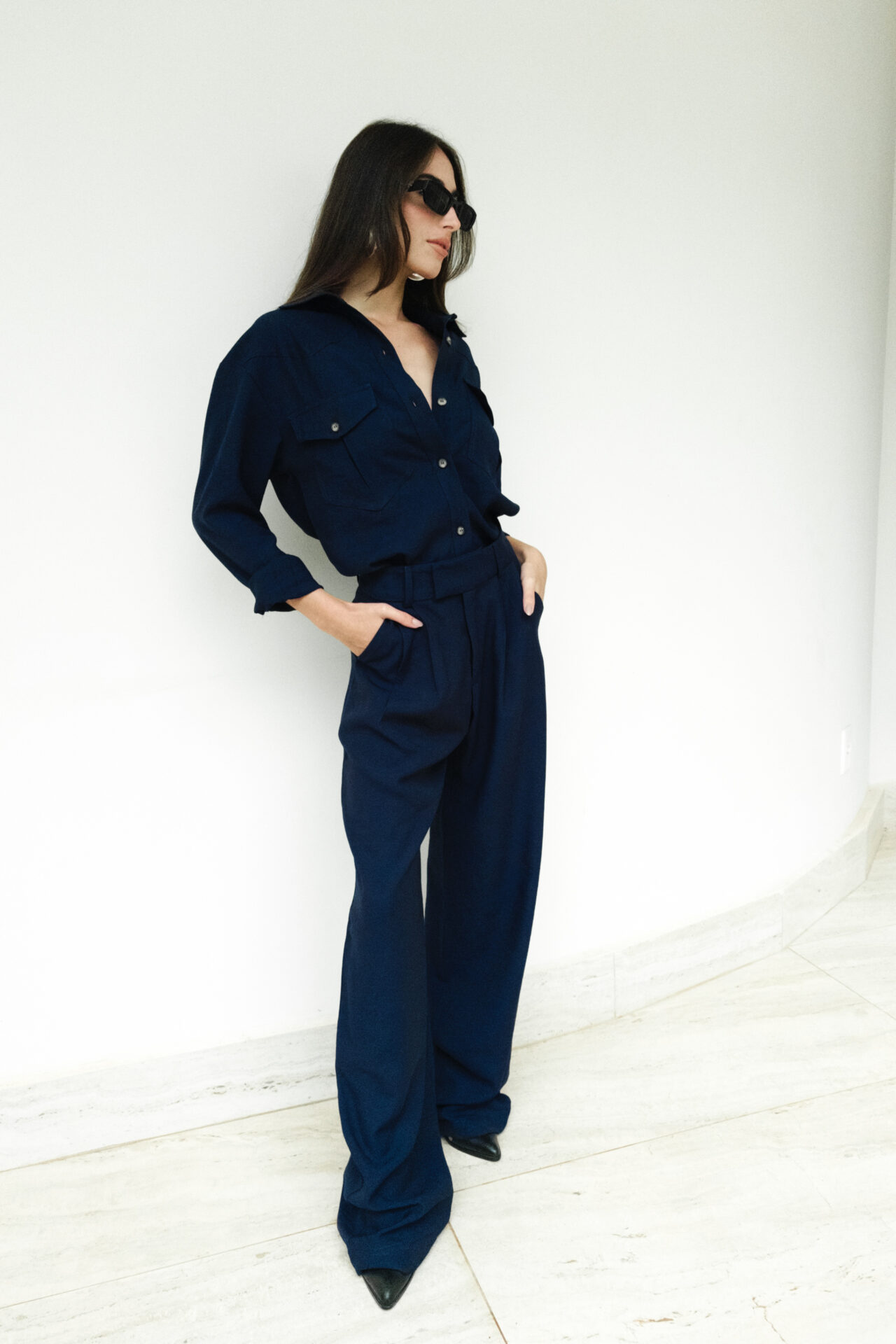 Calça Alfaiataria Lívia - Marinho