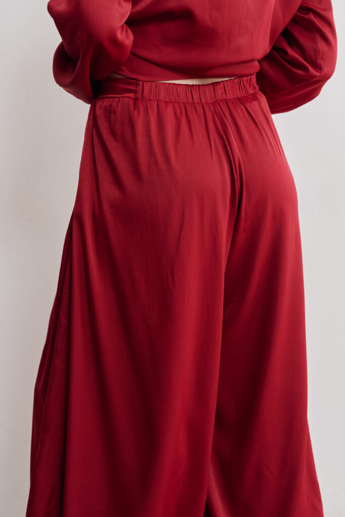 Calça Balonê Com Cós Elástico Luna - Vinho - Imagem 4