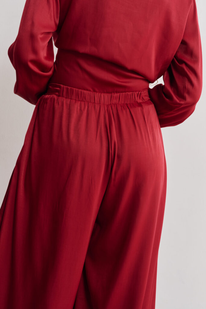 Calça Balonê Com Cós Elástico Luna - Vinho - Imagem 5