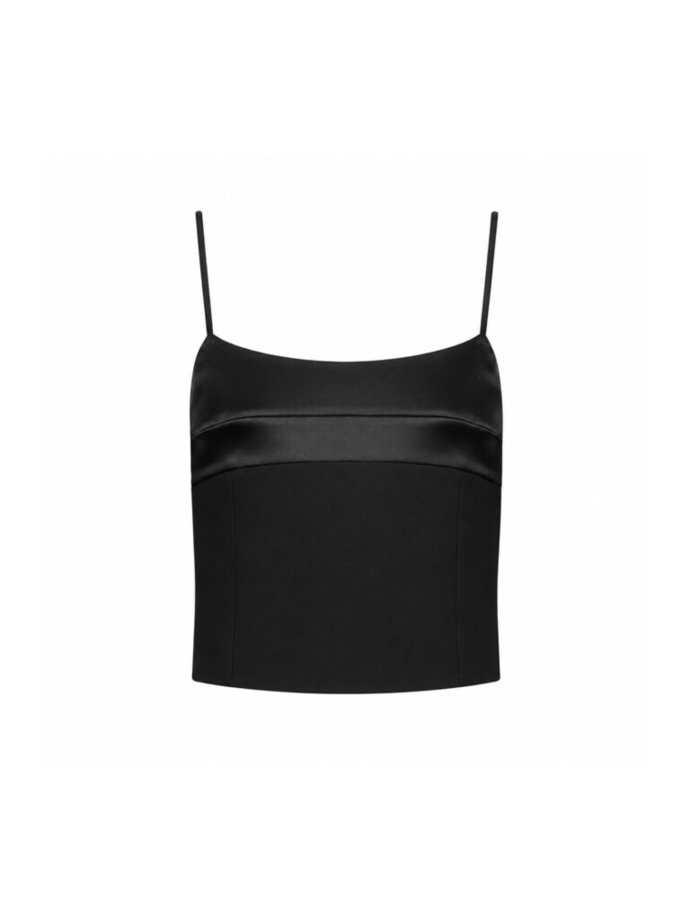 Blusa Alcinha Busto Acetinado Amélia – Preto - Imagem 4