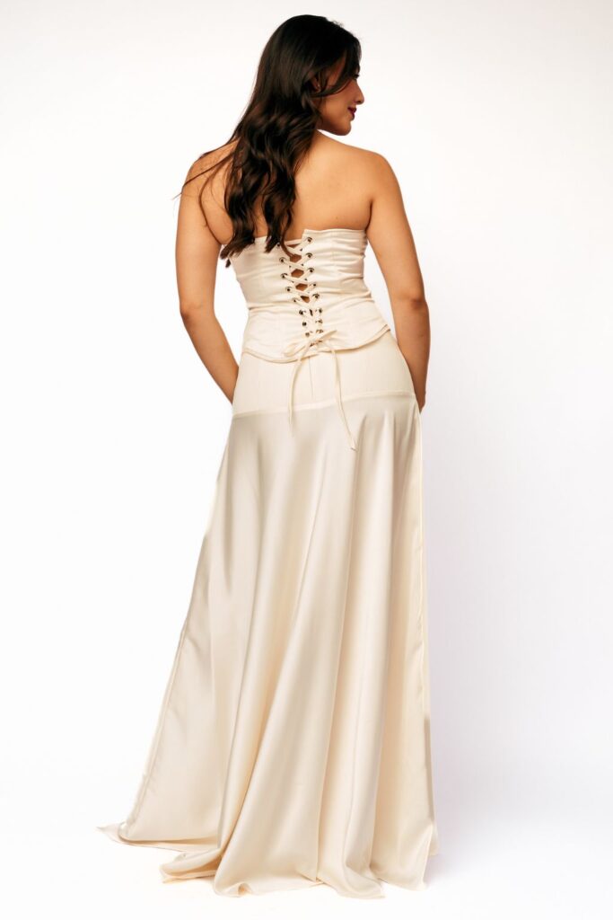 Saia Longa Acetinada Serena - Off Whitte - Imagem 2